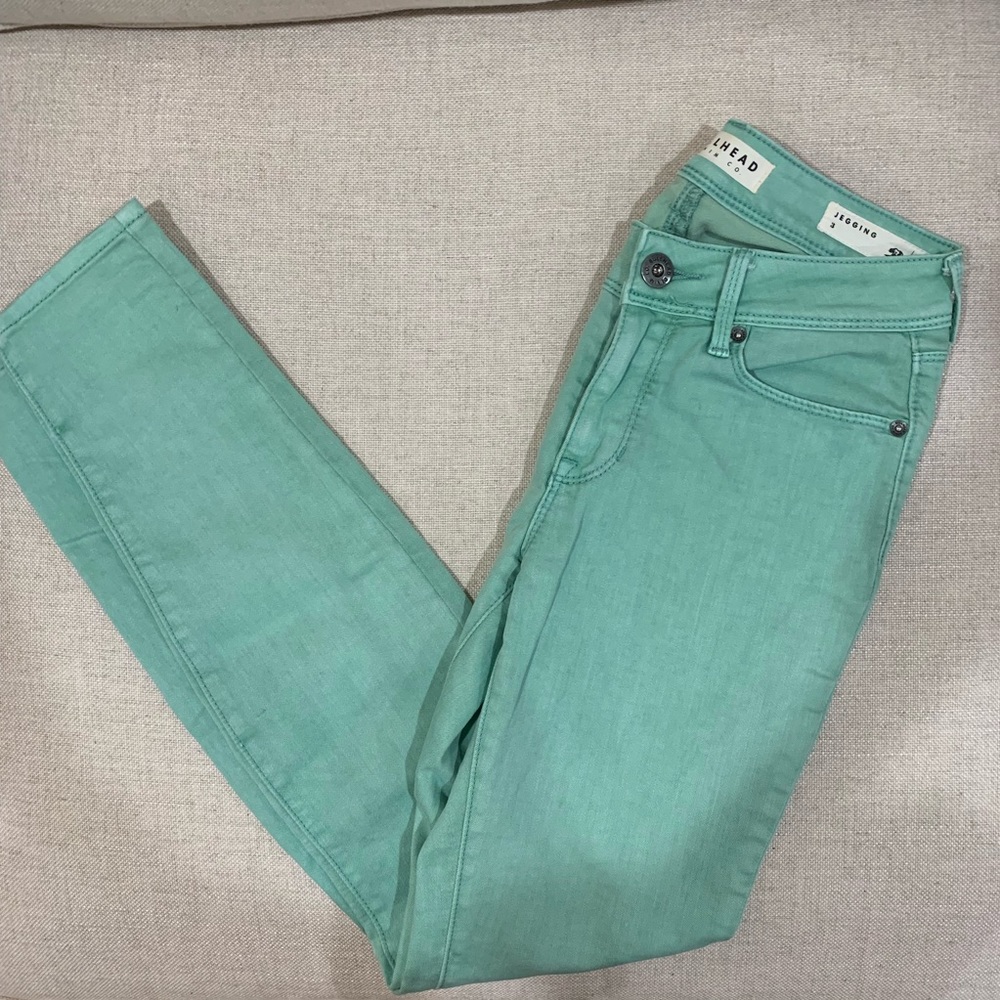 Bullhead denim teal jeggings - Picture 2 of 8